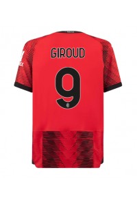 AC Milan Olivier Giroud #9 Fotballdrakt Hjemme Klær 2023-24 Korte ermer
